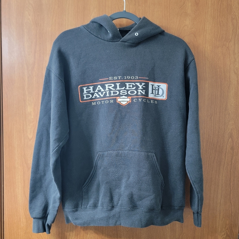 BOGO Harley Davidson Motorcycle Hooded Sweatshirt Black Size Unknown